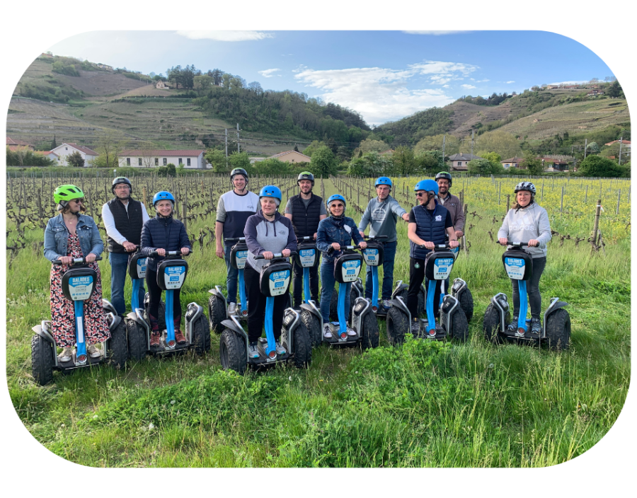 Activité en gyropode au cœur des vignes de Condrieu en vallée du Rhône